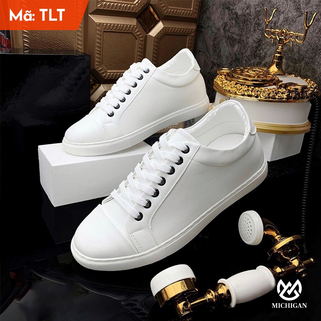 Giày Thể Thao Nam Trắng Phong Cách Thanh Lịch Thời Trang Trẻ Trung ...