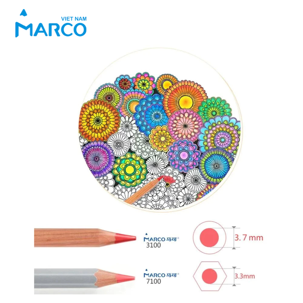 [Hỏa Tốc HCM & HN] Hộp Bút Chì Màu Nước ,Gốc Dầu Cao Cấp Marco Renoir 36/48/72/100 Màu - Nghệ thuật