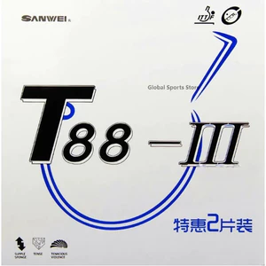 Bộ 2 mặt vợt sanwei T88-3 (1 đỏ 1 đen) tặng kèm keo sữa và viền vợt