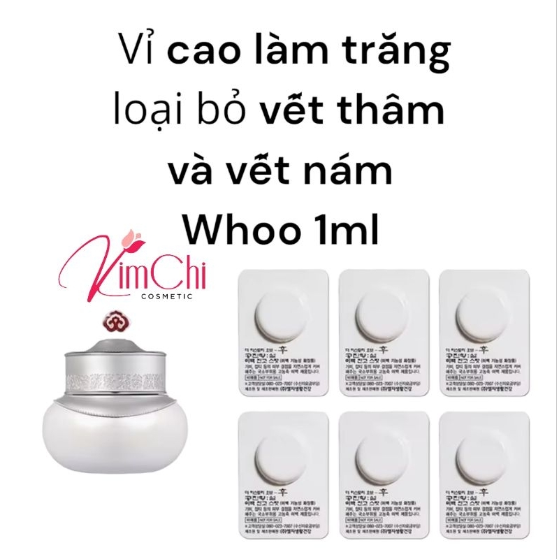 Combo 10 vỉ cao  nám Whoo Radiant White Intensive