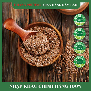 Hạt Lanh Sống Canada 500G Non GMO Đắp Mặt Nạ Ủ Tóc Rang Ăn Được - Flaxseed Đậu Hạt Hoàng Phương
