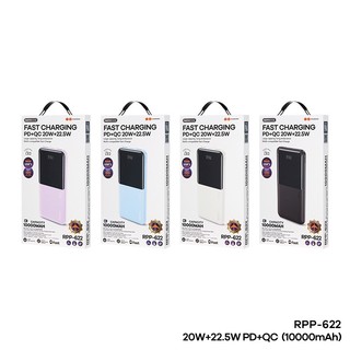 [Có 3C] Sạc Dự Phòng Remax RPP-622 10000mAh sạc 3 thiết bị cùng lúc - sạc nhanh QC 22.5W & PD 20W