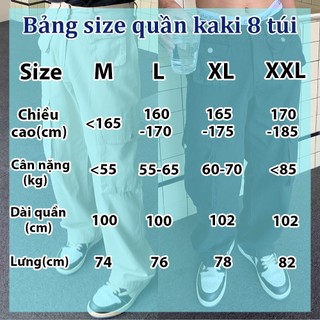 Quần jean nam nữ 8 túi hộp đai to Hiphop ống rộng xuông dài cargo pants Avocado