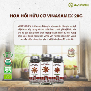 Hoa hồi hữu cơ Vinasamex 20g gia tăng hương vị, có 4 chứng nhận hữu cơ