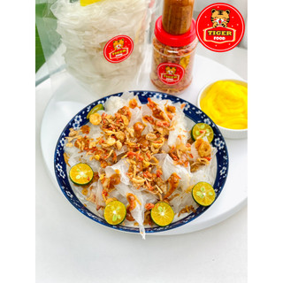Combo Bánh tráng muối siêu cay TIGER FOOD Bánh tráng phơi sương vò + muối ruốc hành phi + bơ béo + muối siêu cay