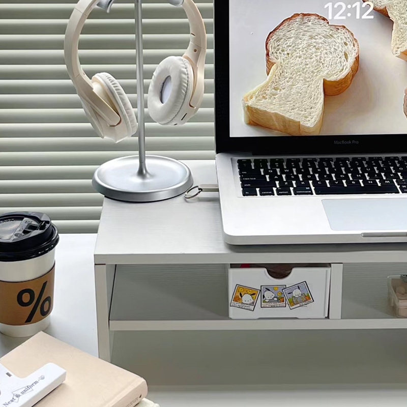 Ảnh Kệ để màn hình máy tính laptop có khe để bàn phím decor bàn làm việc gọn gàng thương hiệu IGA - GA25 1