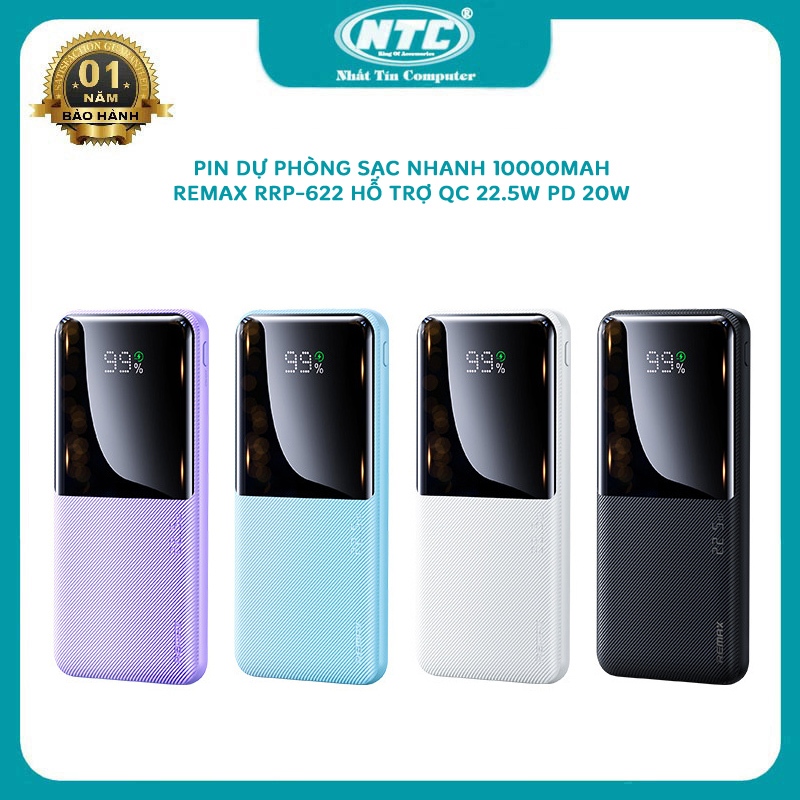 Pin dự phòng siêu mỏng Remax RPP-622 Cynlle Series 10000mAh hỗ trợ 3 ...