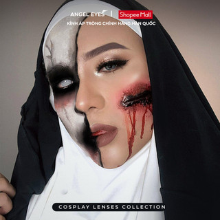 Lens Cosplay cao cấp thương hiệu Angel Eyes nhiều mẫu hóa trang Đỏ, Trắng, Mù | Kính áp tròng hóa trang Halloween