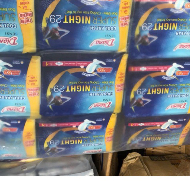 Combo 6 gói Băng vệ sinh Diana Sensi Cool Fresh ban đêm - có cánh