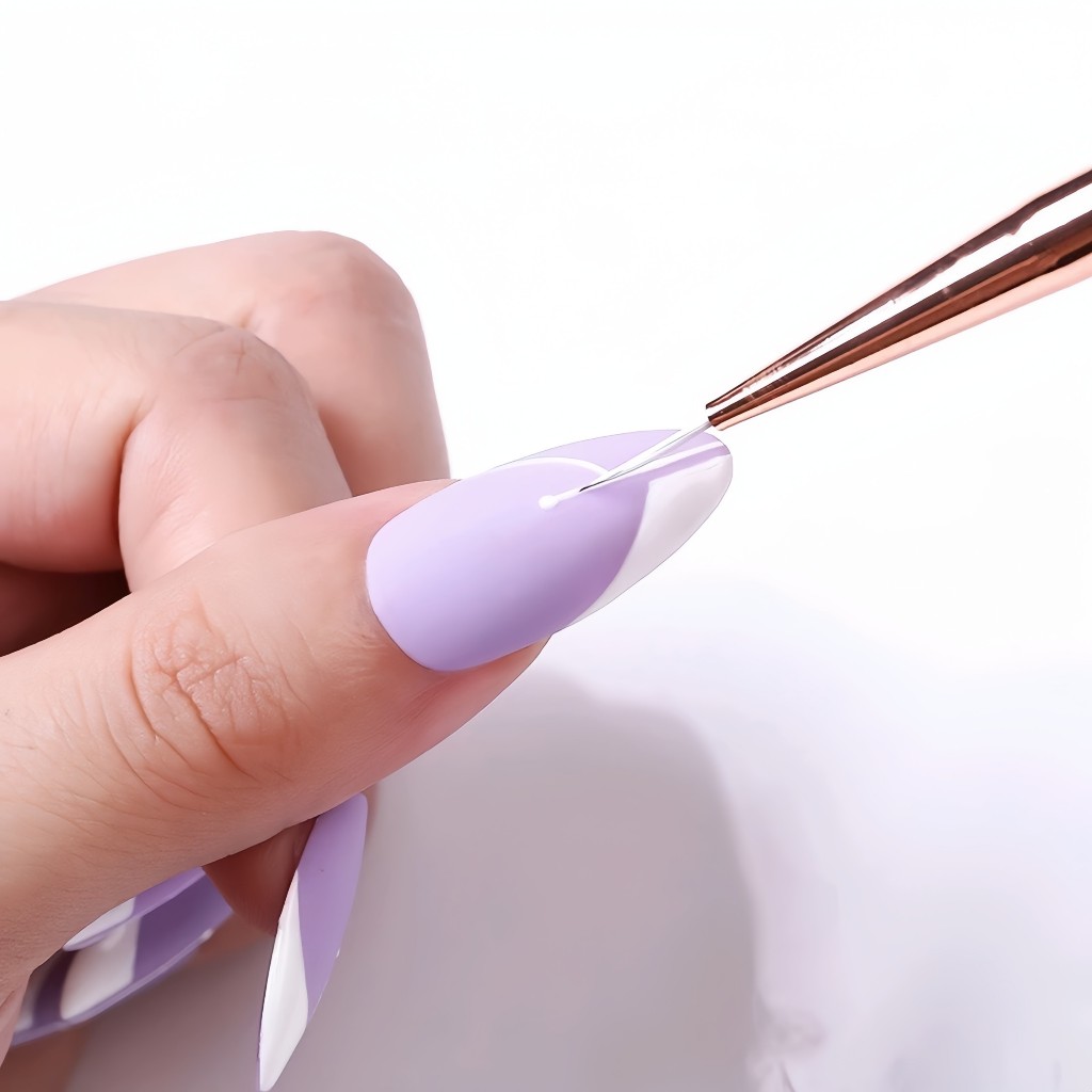 [Hàng cao cấp] Cọ Nét 2 Đầu Siêu Mảnh Vẽ Chuyên Nghiệp Cán Trắng 11mm-20mm Làm Nail