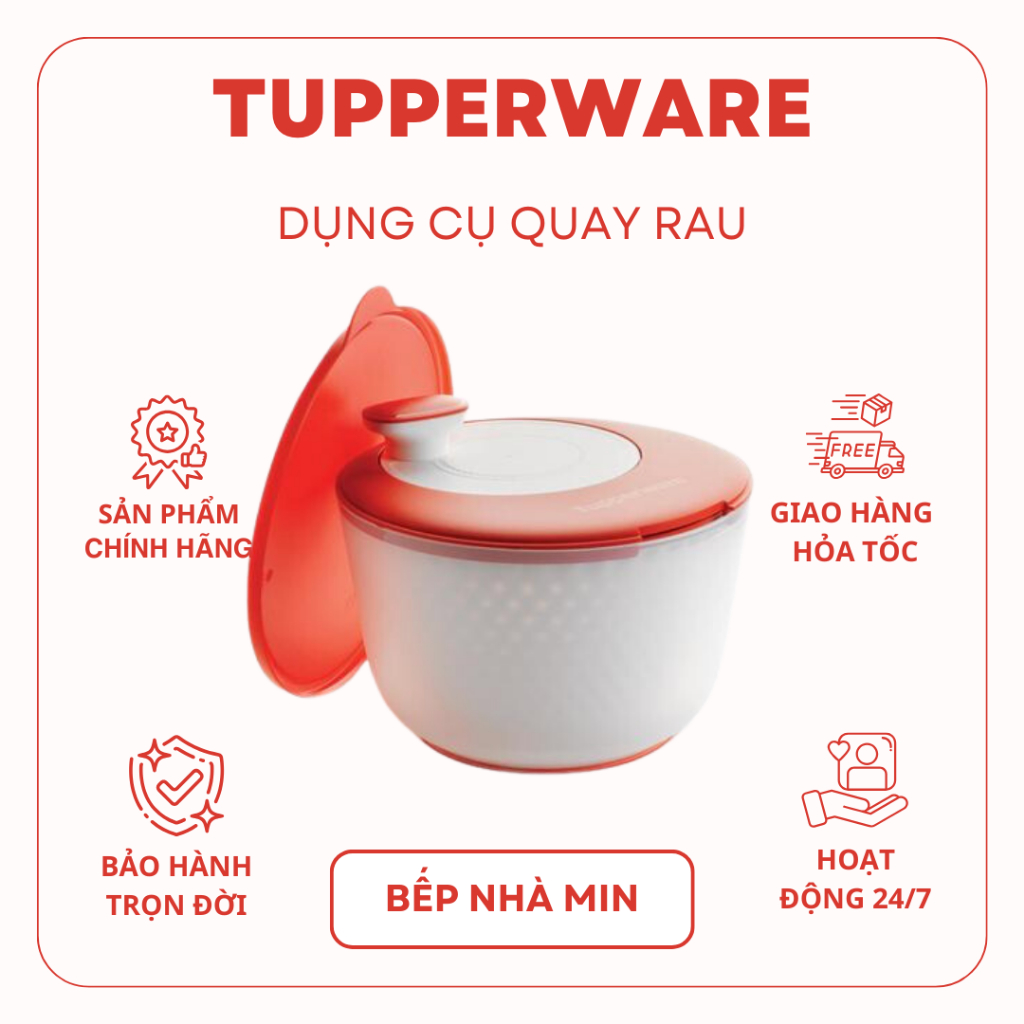 Dụng cụ quay rau quay ráo thực phẩm Spining Chef - Tupperware | Shopee ...