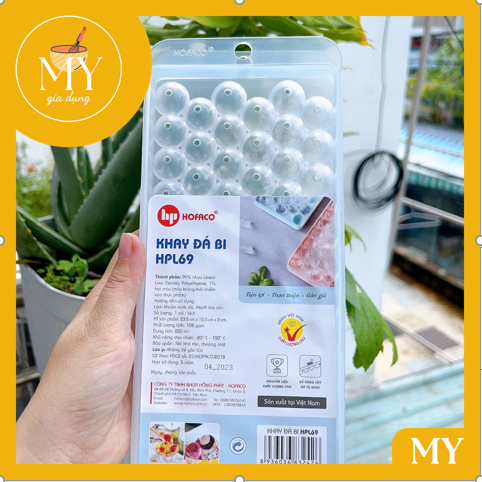 Khay đá bi nhỏ  63 viên HOFACO - HPL69 Hồng Phát - Khuôn làm đá viên bi nhỏ an toàn