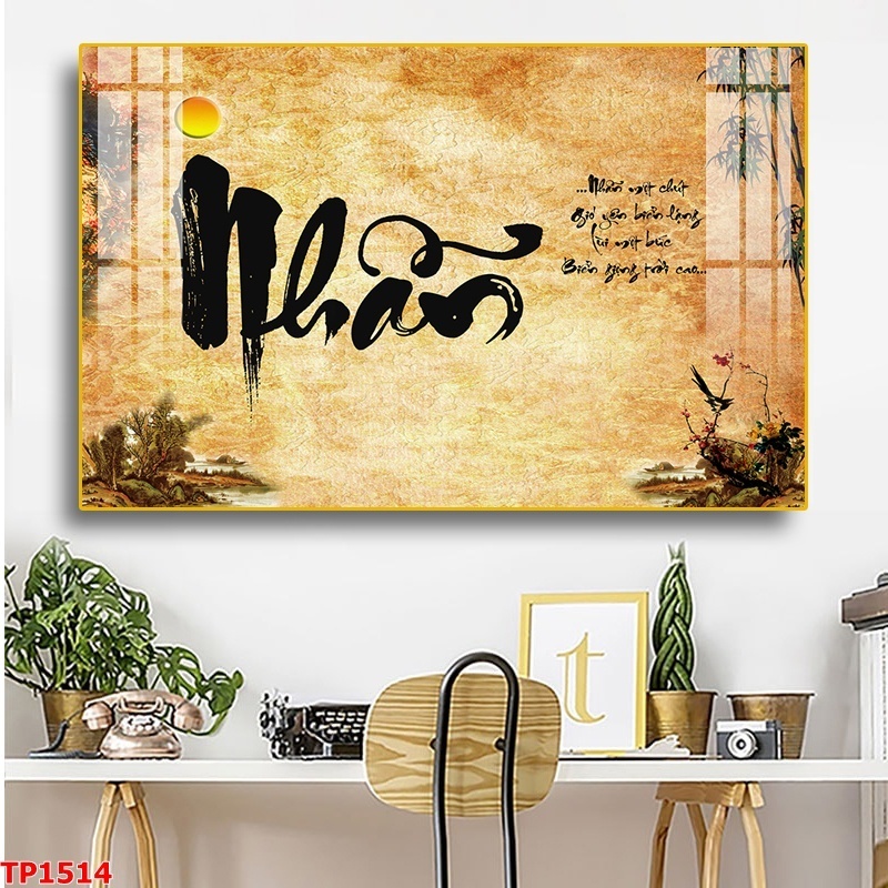 Tranh Tráng Gương Chữ Nhẫn Phòng Khách/ Phòng Ngủ/ Quà Tặng OHA Decor