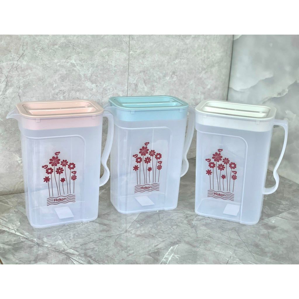 Ca vuông 1,8L trong Hokori 6082, Bình Nước Nhựa Trong 1,8L, Bình nước nhựa, bình đựng nước để bàn