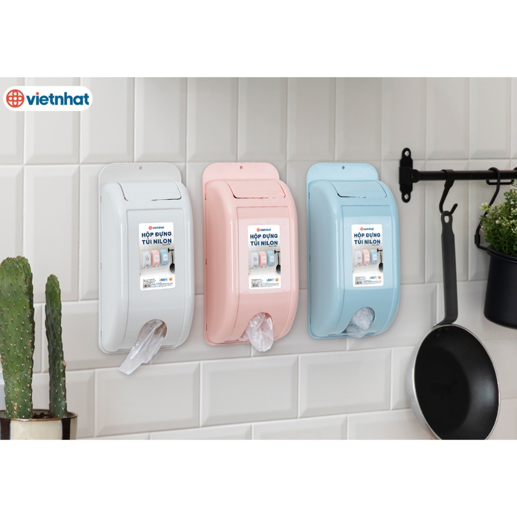 Hộp đựng túi nilong, túi đựng rác dán tường Việt Nhật 2755 - Hộp rút túi nilong gắn tường tiện dụng