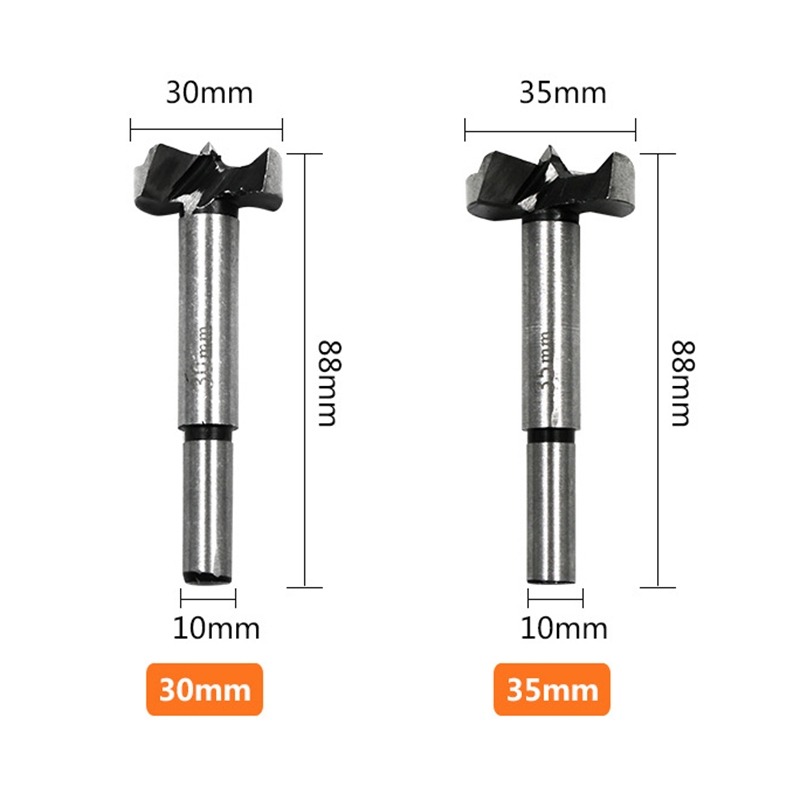 Bộ 5 mũi khoét gỗ 15-35mm chuôi tròn, mũi khoan gỗ lưỡi hợp kim