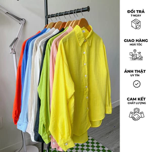 Basic Linen Shirt - Sơ mi nữ linen ít nhăn - Remmus.vn
