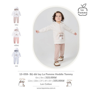 La Pomme AW2023 bộ dài tay hoodie Tommy AW2023