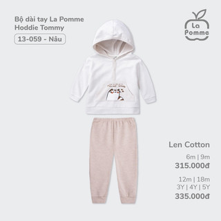La Pomme AW2023 bộ dài tay hoodie Tommy AW2023