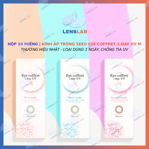 Hộp 10 Miếng | Kính Áp Tròng Có Màu SEED Eye Coffret 1-Day UV-M 1 Ngày - Hàng Chính Hãng