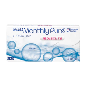 1 miếng | Kính Áp Tròng Cận Thị SEED Monthly Pure Moisture 1 Tháng - Hàng Chính Hãng