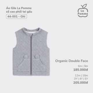 La Pomme 44001 gile cao cổ phối tai gấu 6m-5y AW2023