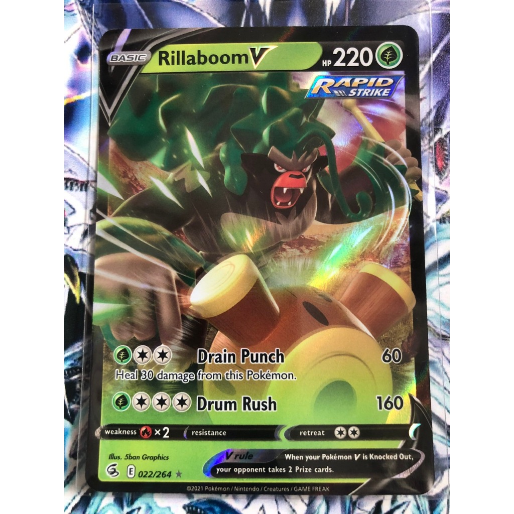 Th bi Pokemon - TCG - Rillaboom V / 022/264 | Shopee Vit Nam