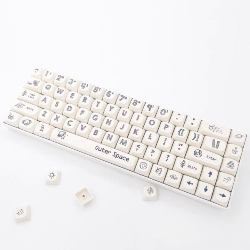 Bộ keycap không gian MA OUTER SPACE Chủ đề vũ trụ dễ thương cho bàn ...