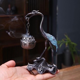 Hạc Đốt Trầm Hương - LƯ XÔNG TRẦM HẠC TIÊN NGẬM HOA SEN Hồng Hạc Đốt Trầmương Lư H Hương Chất Liệu Đồng L10
