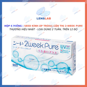 Hộp 6 Miếng - Trên 12 Độ | Kính Áp Tròng SEED Cận Thị 2-Week Pure Moisture 2 Tuần - Hàng Chính Hãng