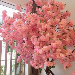 < Hàng loại 1>Cành hoa anh đào chùm Nhật bản cao cấp nhập khẩu 1m- Hoa giả trang trí