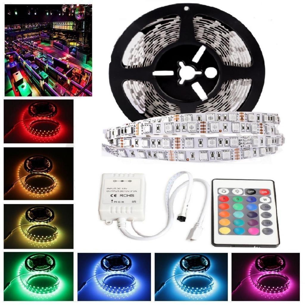 Led dây 12v RGB đổi màu 5050 bằng remote | Shopee Việt Nam
