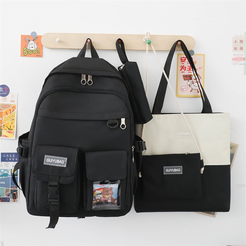 Balo set 4 món đi học thời trang nam nữ ulzzang - Guiyubag