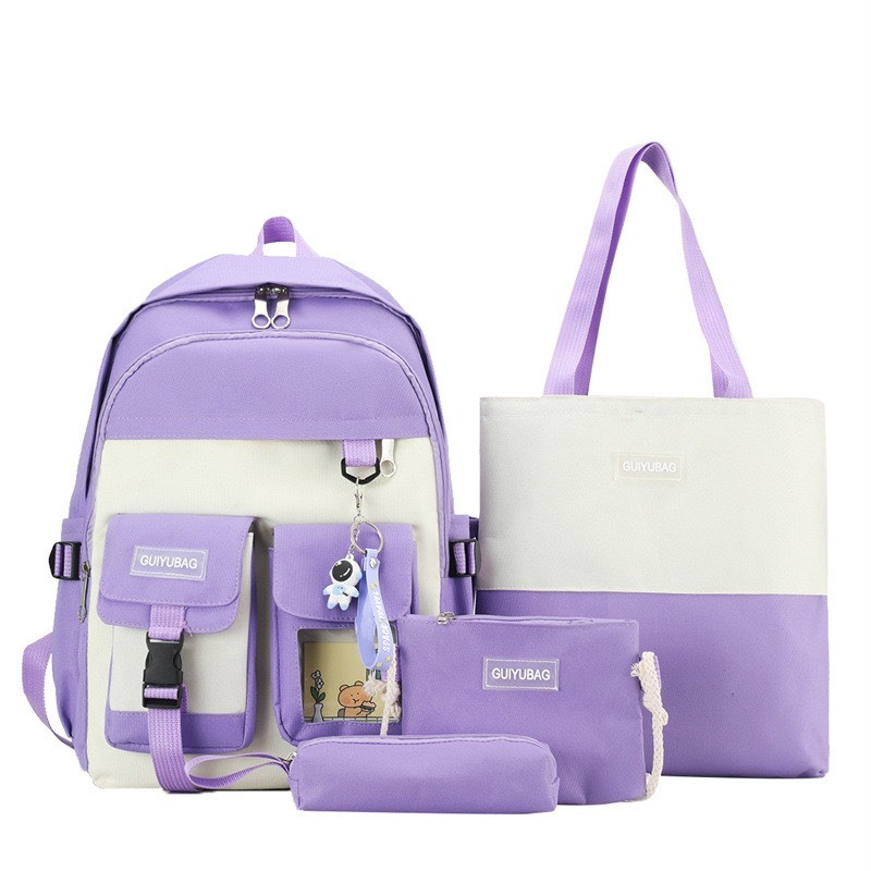 Balo set 4 món đi học thời trang nam nữ ulzzang - Guiyubag