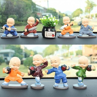 [Set 4] Chú Tiểu Trang Trí Ô Tô Chú Tiểu Mini Tứ Không Chú Tiểu Để Bàn Trang Trí Trên Ô Tô