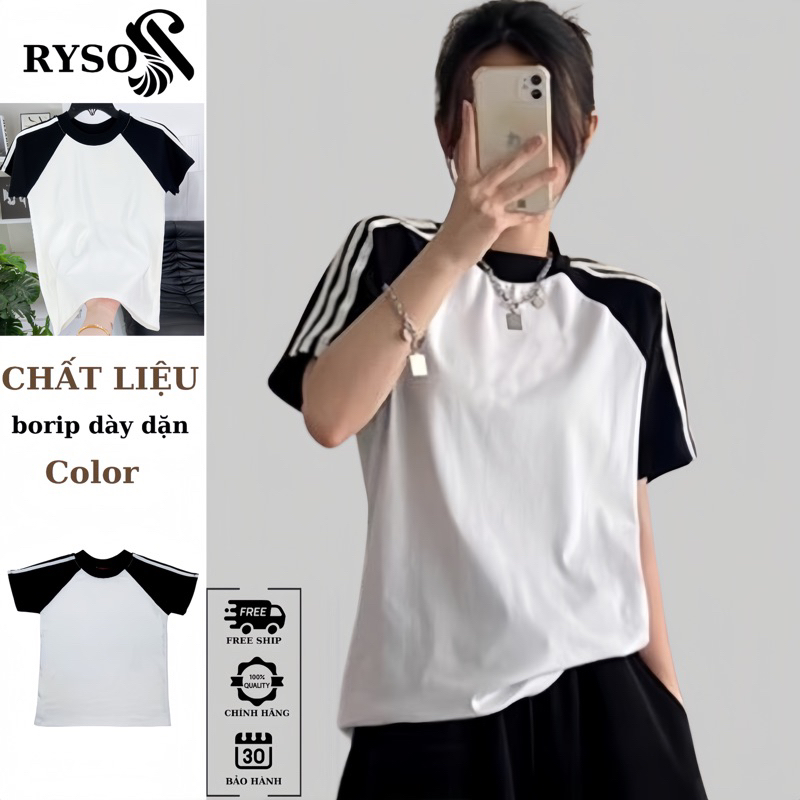 Áo thun Baby Tee RAGLAN trơn thể thao dễ phối đồ RYSO FASHION