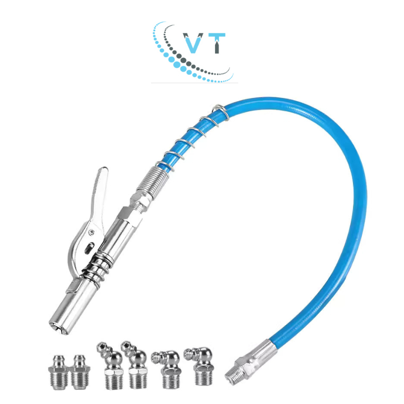 Đầu bơm mỡ bò 2 cánh 6 chấu chất liệu thép không rỉ