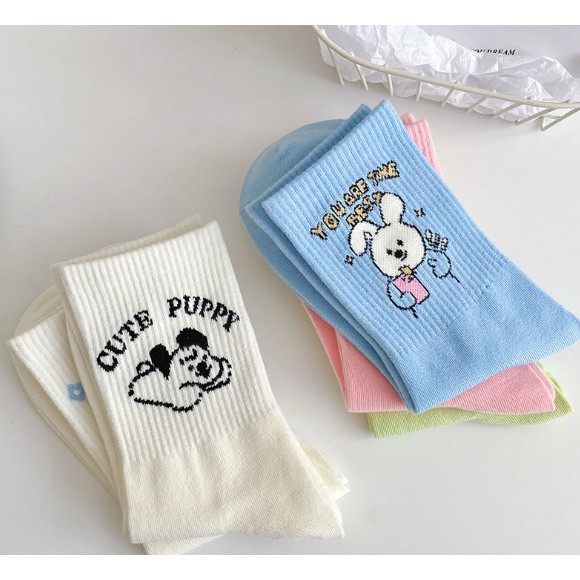 Vớ Tất hoạt hình cổ cao Unisex 5 màu phong cách thể thao, năng động.
