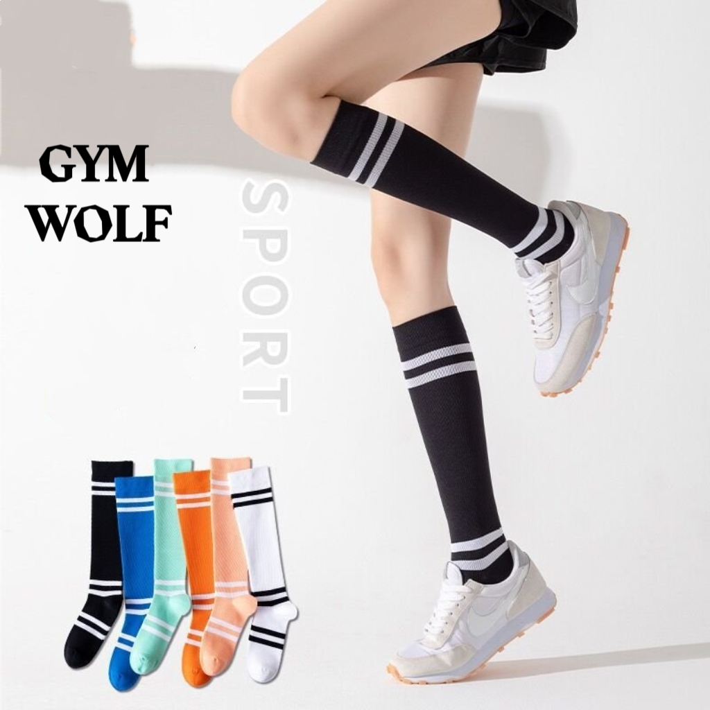 Vớ Tất siêu cao cổ họa tiết kẻ 6 màu phong cách dễ thương và xinh xắn