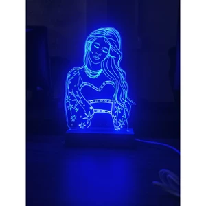 Đèn ngủ 3d để bàn Khắc hình Rose cute trang trí phòng ngủ, đèn led decor làm quà tặng cực chất