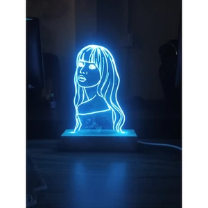 Đèn ngủ 3d để bàn Khắc hình Lisa đa dạng chế độ sáng trang trí phòng, đèn led decor làm quà tặng tuyệt