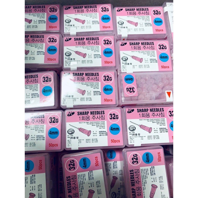Hộp 50 kim SHARP tiêm meso 32G - 34G size 4mm ( Hàn Quốc )