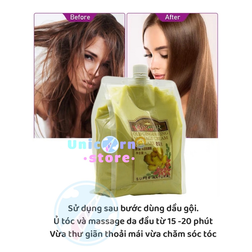 Kem Ủ Tóc Gừng Nóng Phục Hồi Hư Tổn Boqian Nội Địa Trung 1000ml