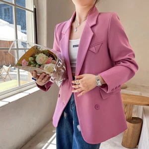 Áo vest nữ blazer nữ công sở hàng Quảng Châu túi NẮP TAM GIÁC (kèm video thật) độn vai may 2 lớp bigsize