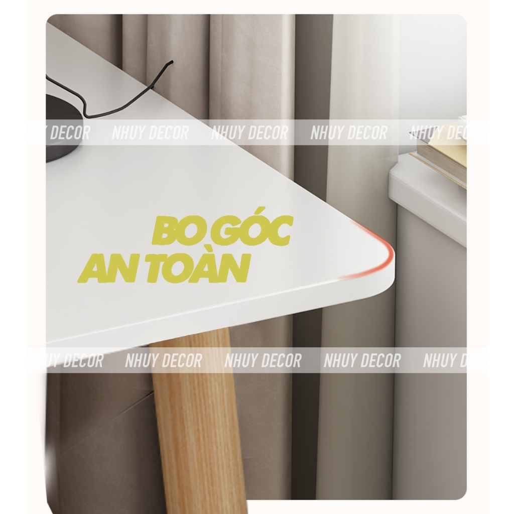 Bàn làm việc, bàn học phong cách Bắc Âu gỗ MDF mặt bàn phủ melamin cao cấp cao 70cm