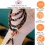 Chuỗi/vòng tay trầm hương sánh chìm thật 6ly 108 hạt mix ngũ điếu màu hồng nhạt và túi tiền 10 ka-Trầm hương Hội an..