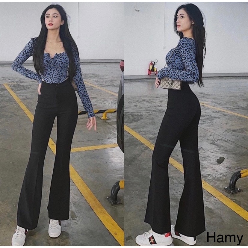 Quần Loe 1 Cúc Nhiều Màu Siêu Đẹp Phù Hợp Với Nhiều Loại Dáng