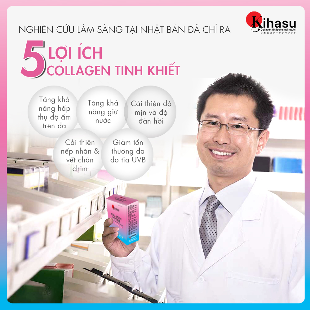 Ảnh Bột collagen peptide KIHASU: Mát da không nổi mụn với Collagen bột cao cấp nippi Japan da trẻ đẹp hơn 2
