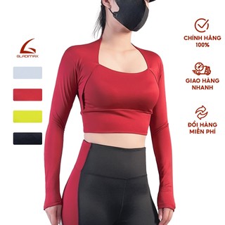 Áo thun croptop dài tay nữ dáng ôm GLADIMAX ASN45 chất thun mát, croptop tay dài cổ yếm tay dài