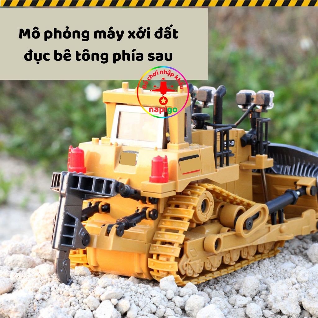 Xe ủi điều khiển từ xa YIGONG 9 kênh gầu hợp kim